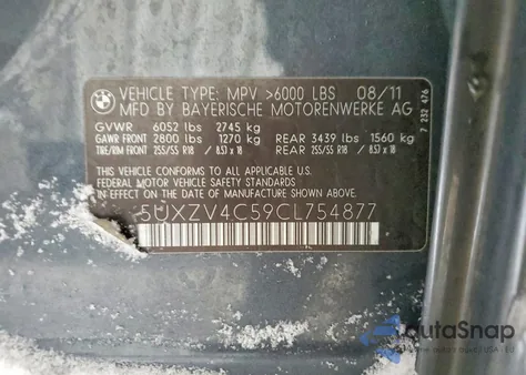 2012 BMW X5 xDrive35I z USA, uszkodzony, nr VIN 5UXZV4C59CL754877